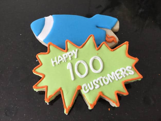 100 customers party