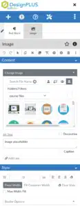 Screenshot of image tool in DesignPLUS