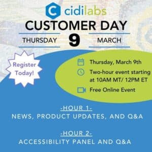 Cidi Labs Customer Day March 9th