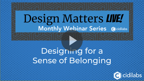 Design Matters Live! Designing for a Sense of Belonging